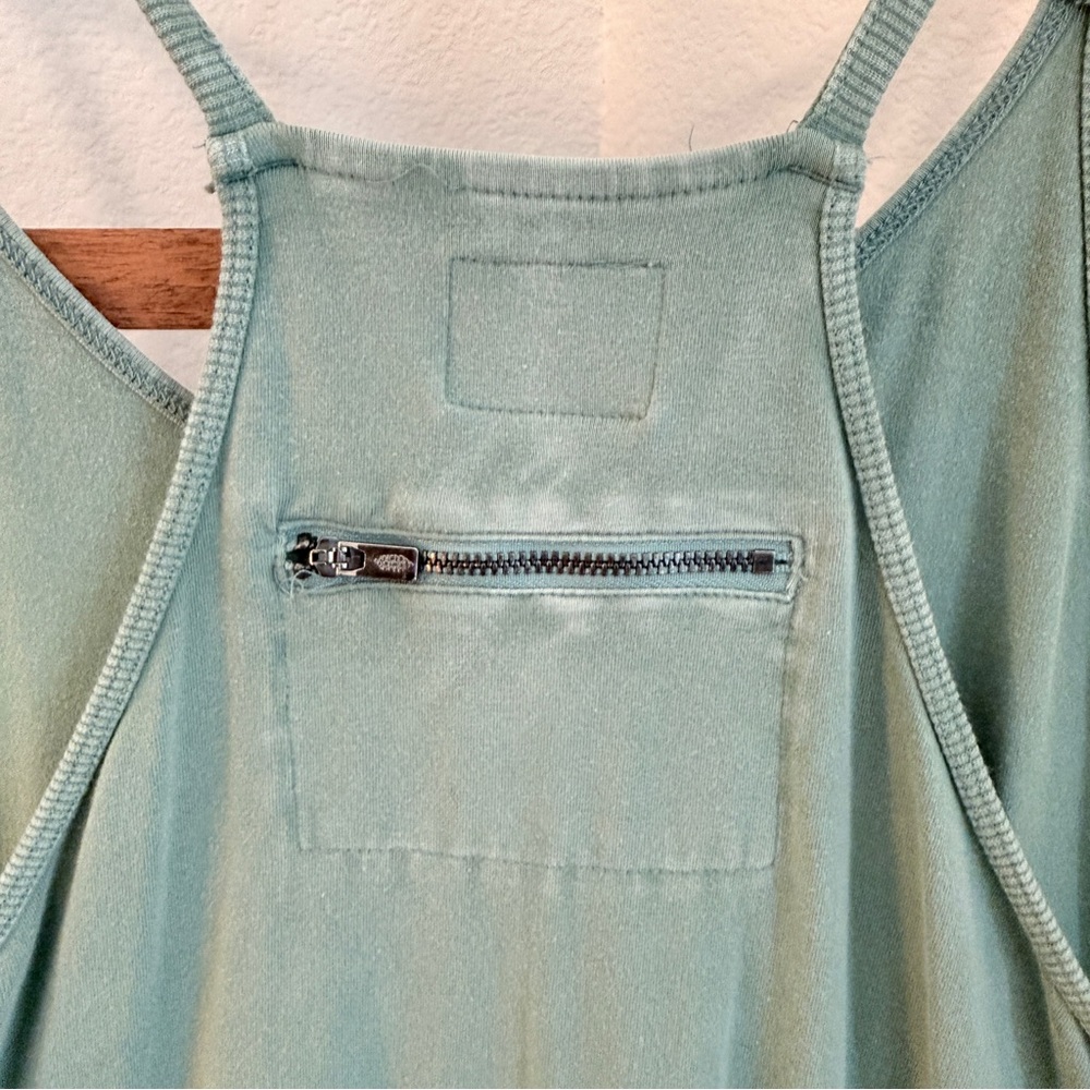 Free People Movement Hot Shot Romper Sage Green Jumpsuit Size Large - Picture 5 of 9